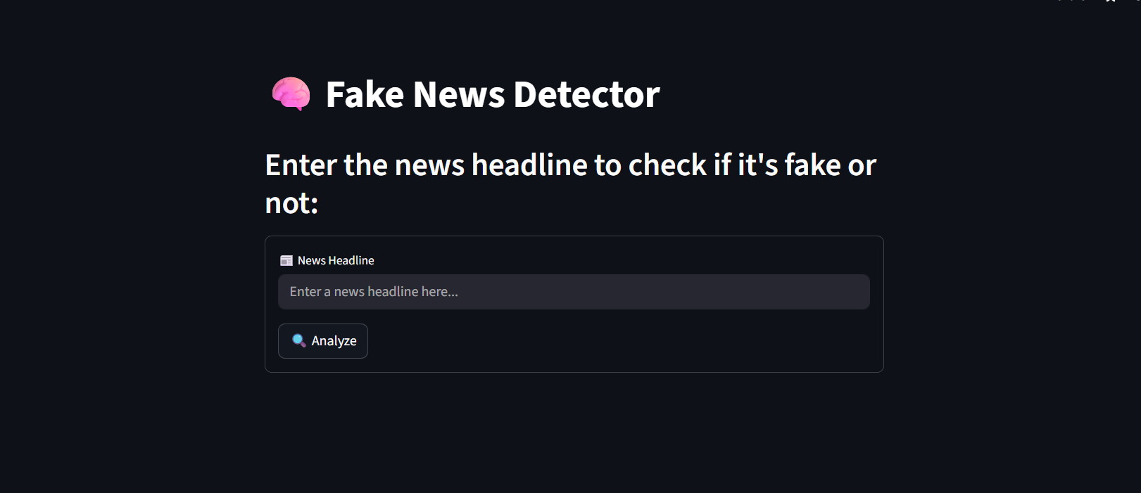 Fake News Detection System